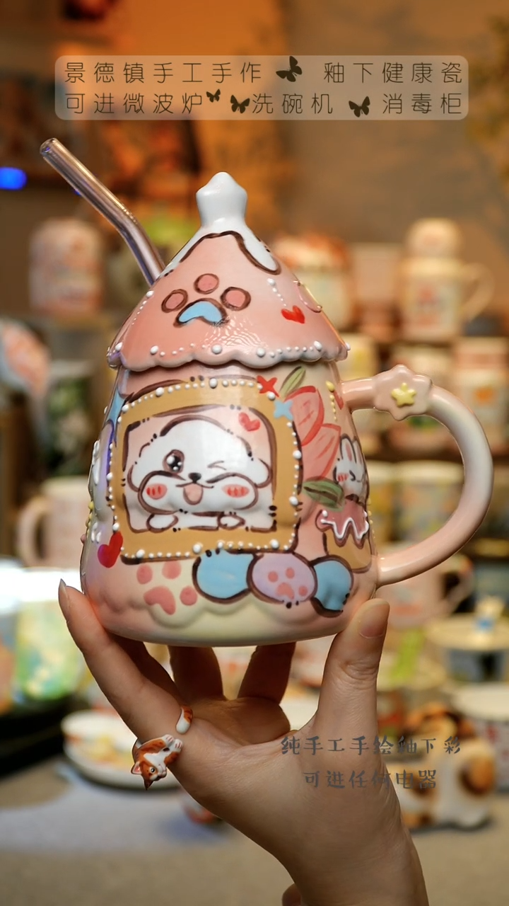 【闪购商品】杯景德镇陶瓷高温釉下彩&S061