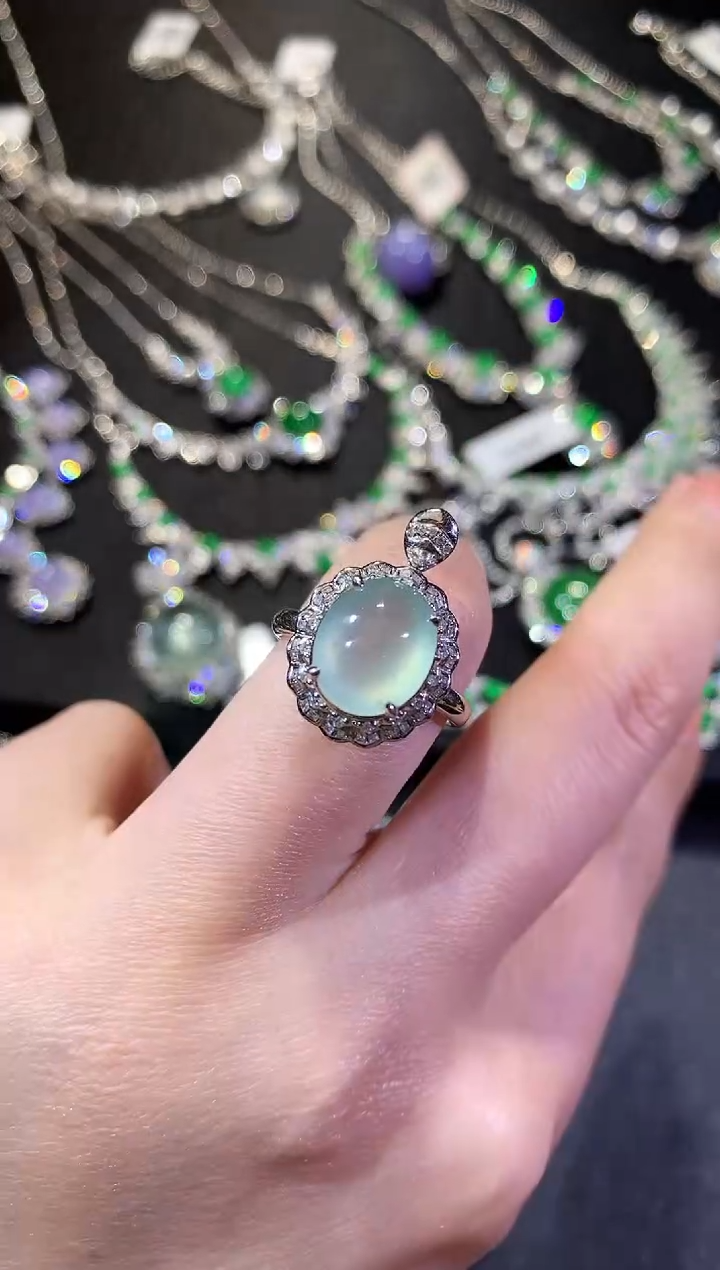 【闪购商品】翡翠戒指18K金镶嵌81-两用（多样性发货一件