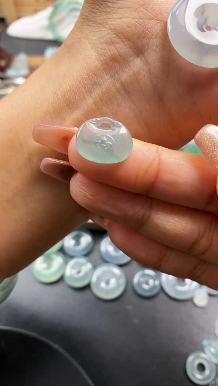 裸石翡翠福利品  平安扣锁199