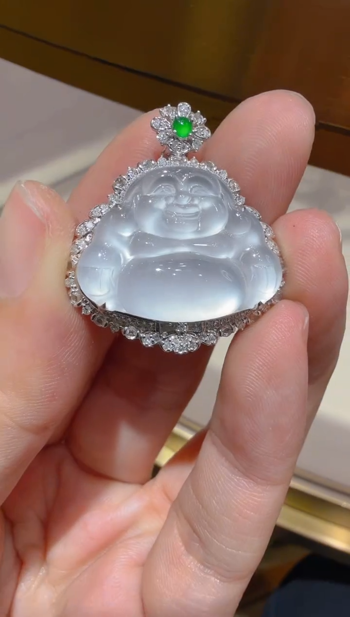 吊坠(不含链)18K金镶嵌翡翠多样性团购发一件