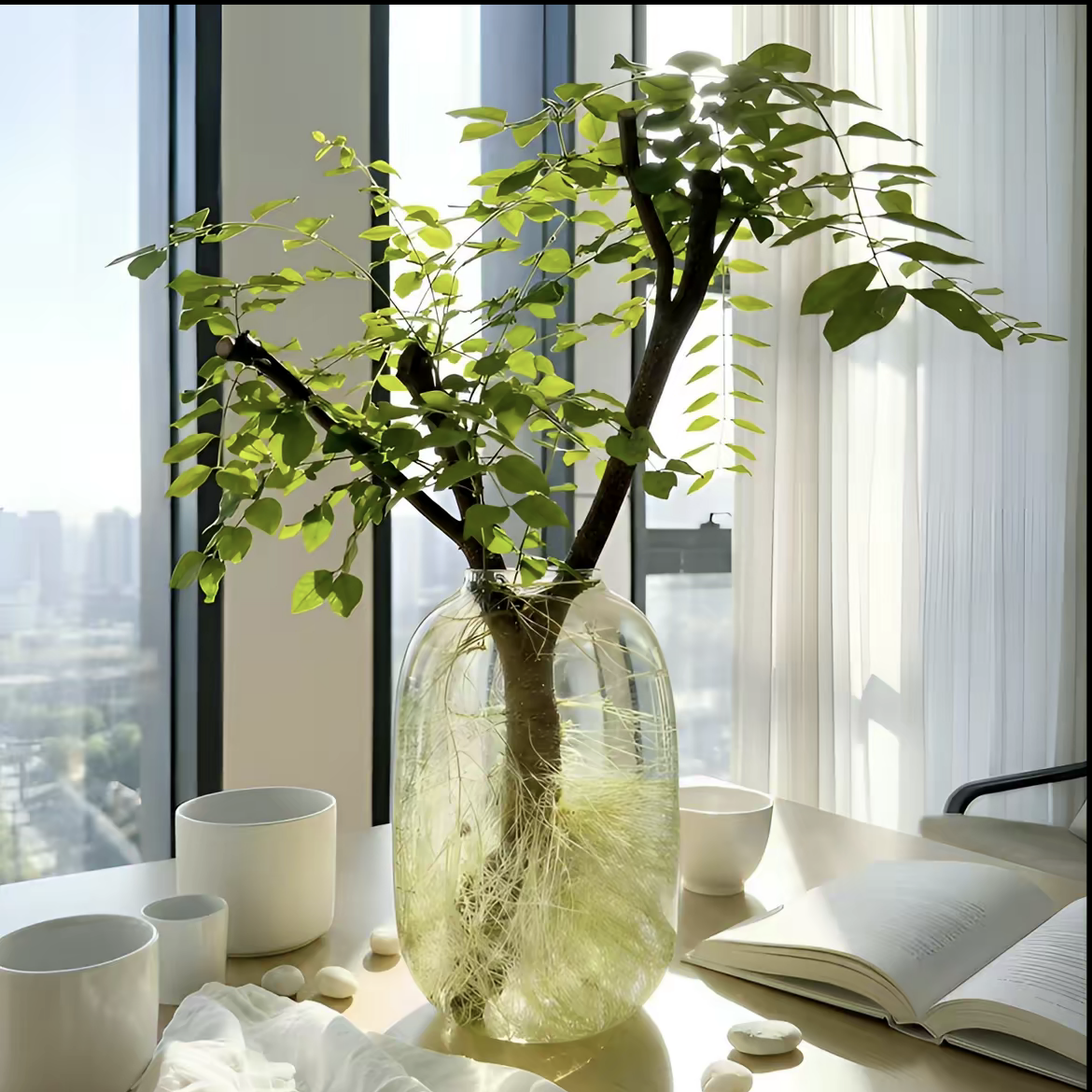 水培小叶女贞绿植室内四季好养精致美观可作摆件