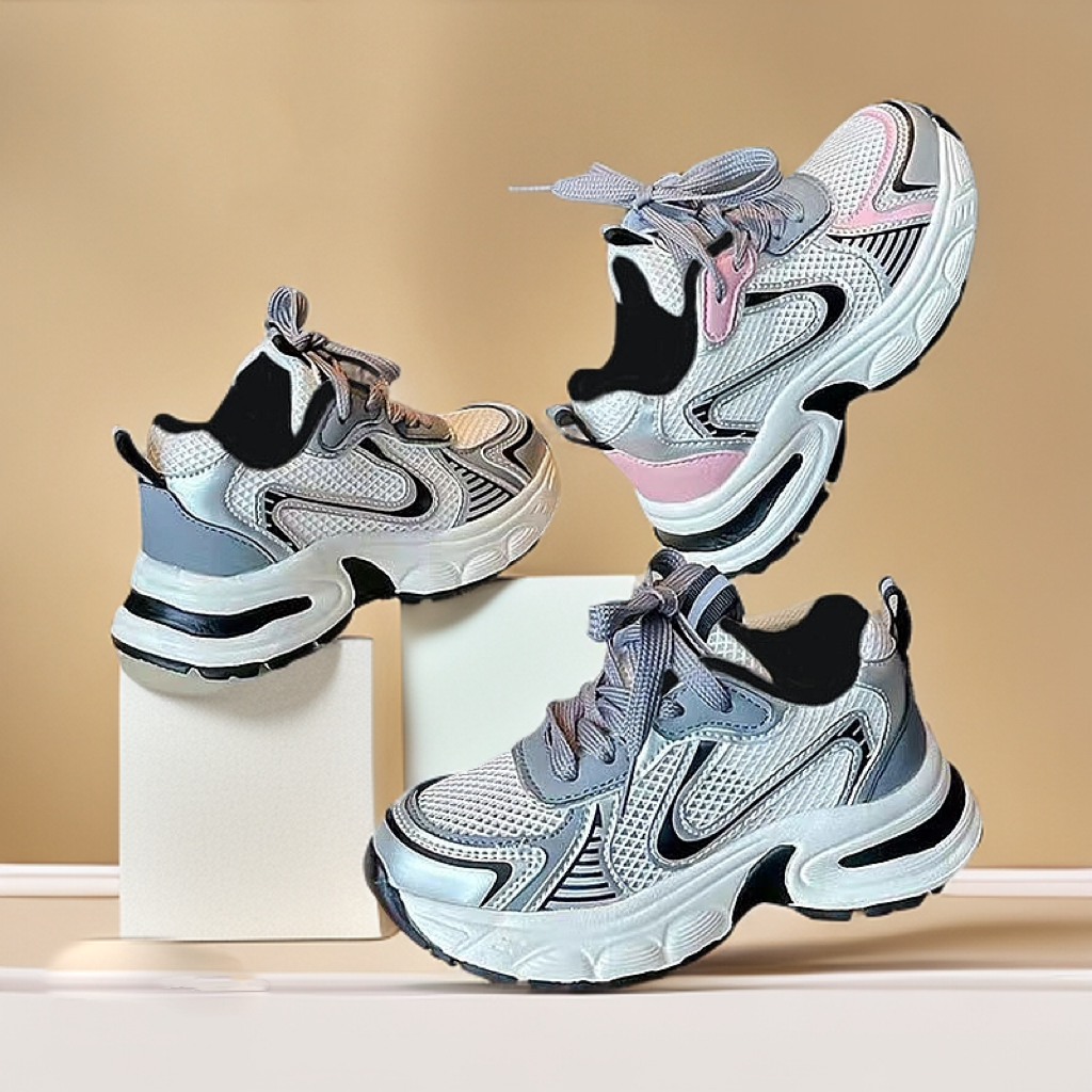 鑫辰拾光儿童夏季透气运动鞋休闲百搭中大童软底网面老爹鞋B152