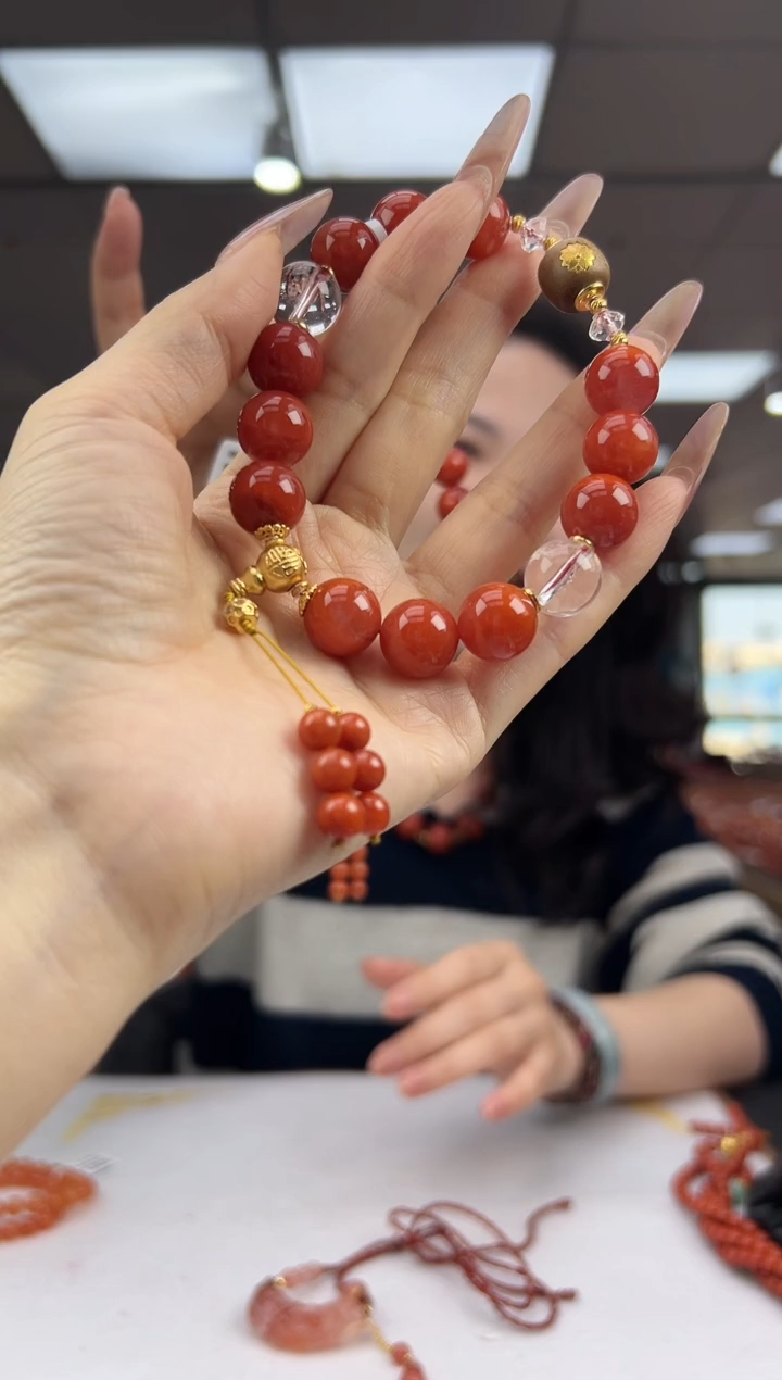 未镶嵌珠串南红玛瑙11.16-12mm（多样式）0012510699