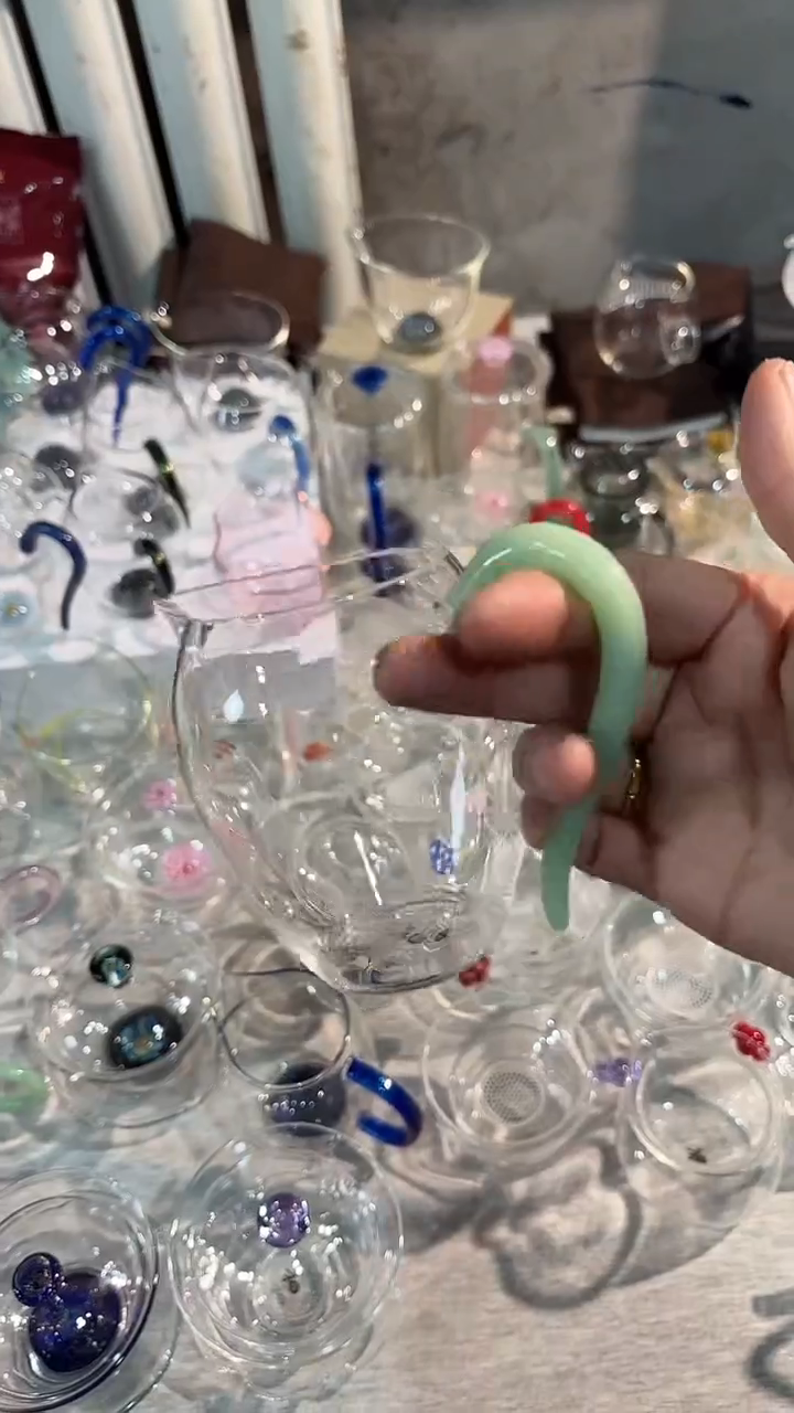 手工艺品玻璃怡然公杯 浅绿玉
