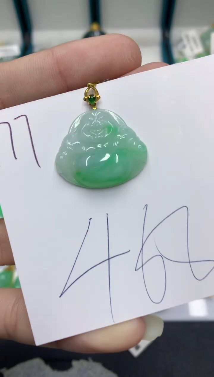 【闪购商品】翡翠颈饰18K金镶嵌翡翠