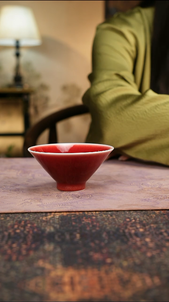 杯景德镇陶瓷杯碗柴烧多人