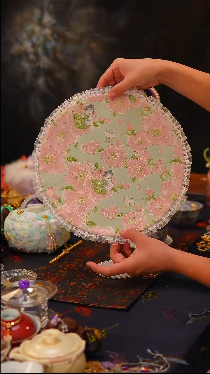 045茶席茶席30cm桃花女孩