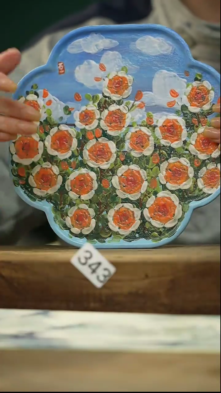 【闪购商品】瓷片油画风·彩绘·设计师石一款