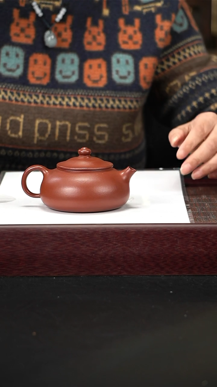 茶壶紫砂zq朱泥寒江