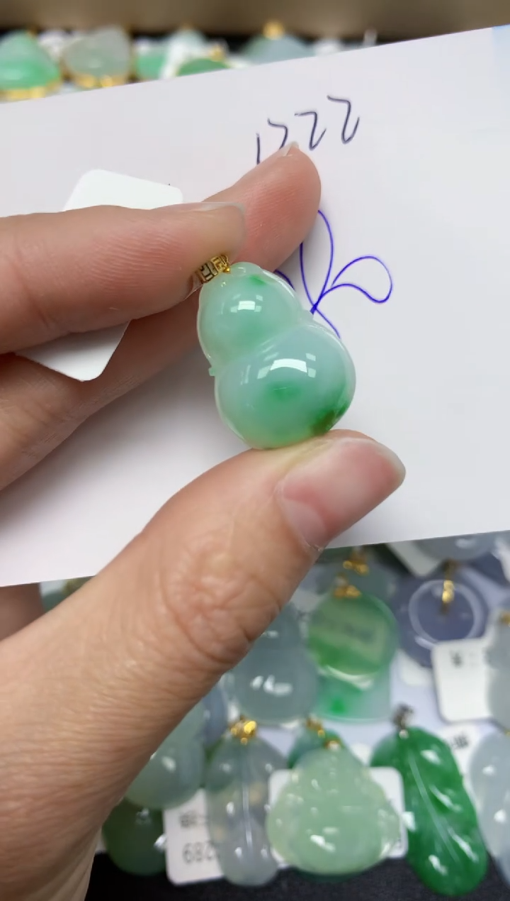 【闪购商品】翡翠颈饰18K金镶嵌 天然翡翠A货