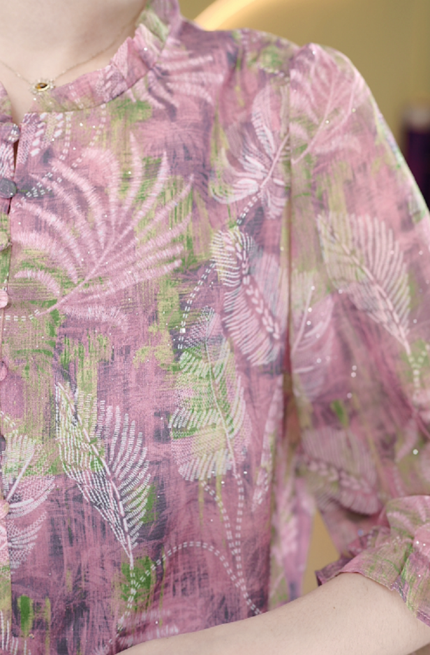 杭州专柜春夏新款简约圆领通勤小衫ZF-S037