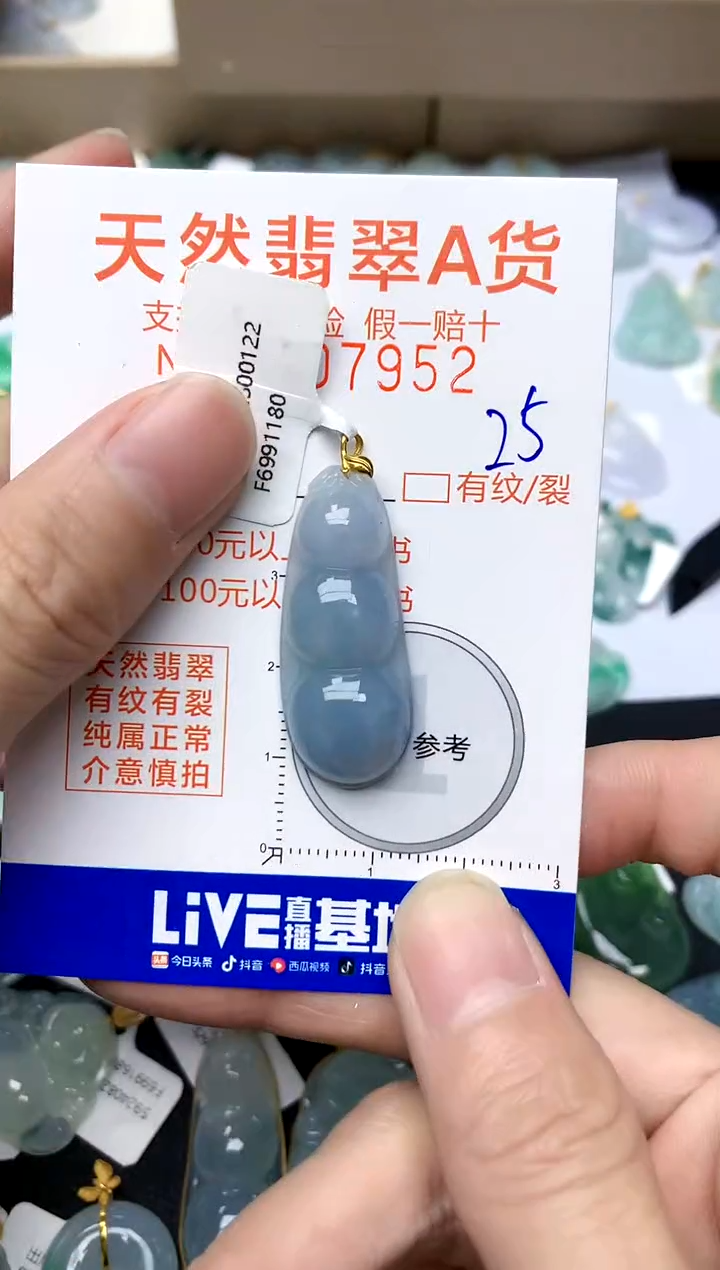 【闪购商品】翡翠颈饰18K金镶嵌25天然A货翡翠