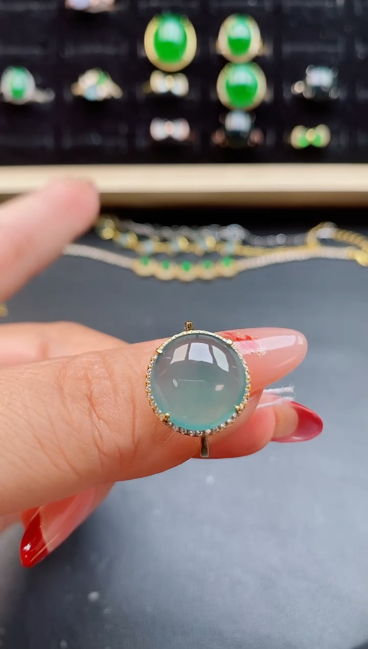 【闪购商品】翡翠戒指银S925镶嵌50850