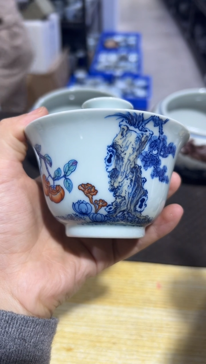 【闪购商品】瓷片陶玉     盖碗           