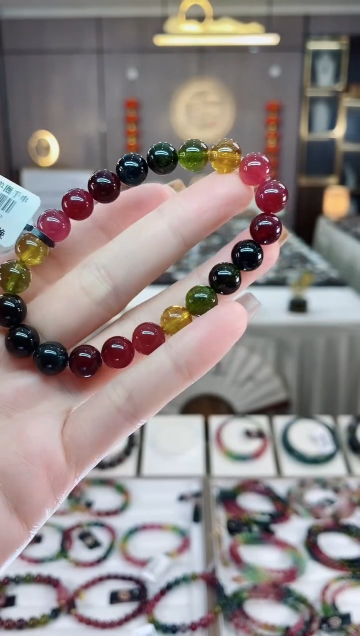 【闪购商品】单圈手串8mm+未镶嵌碧玺一物一证dan