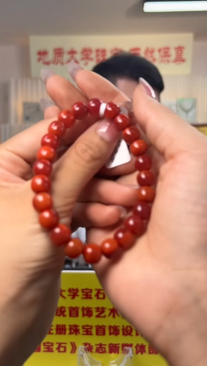 手串未镶嵌南红玛瑙精品南红玛瑙老型珠手串9-9.5mm