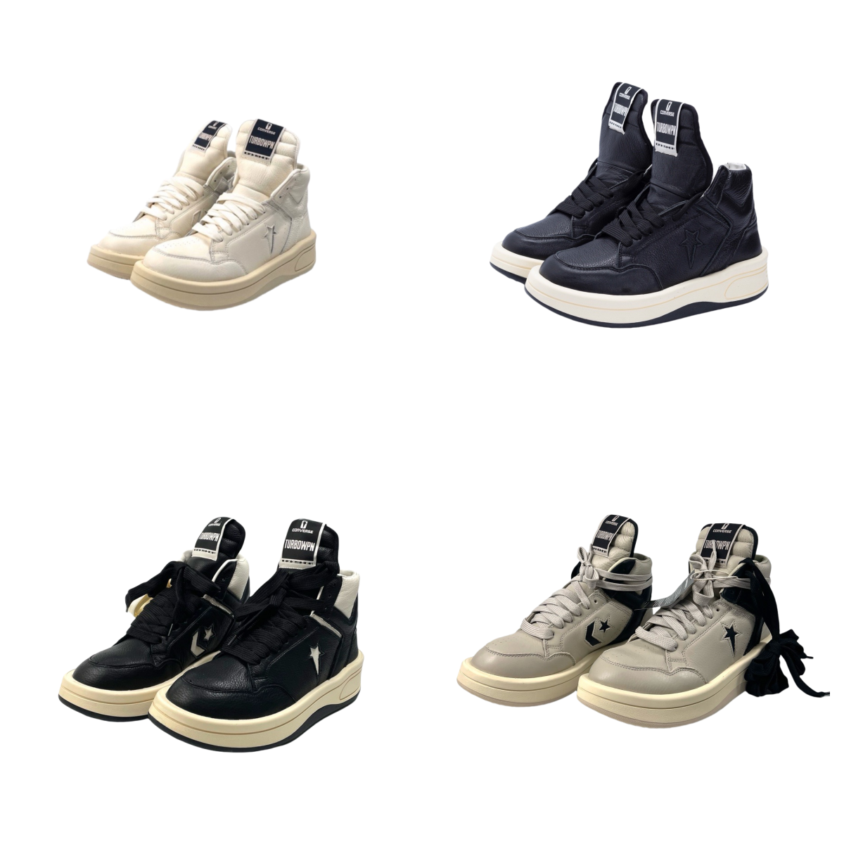 DuJIA Rick风格owens暗黑 联名TURBOWPN23新配色 高帮鞋