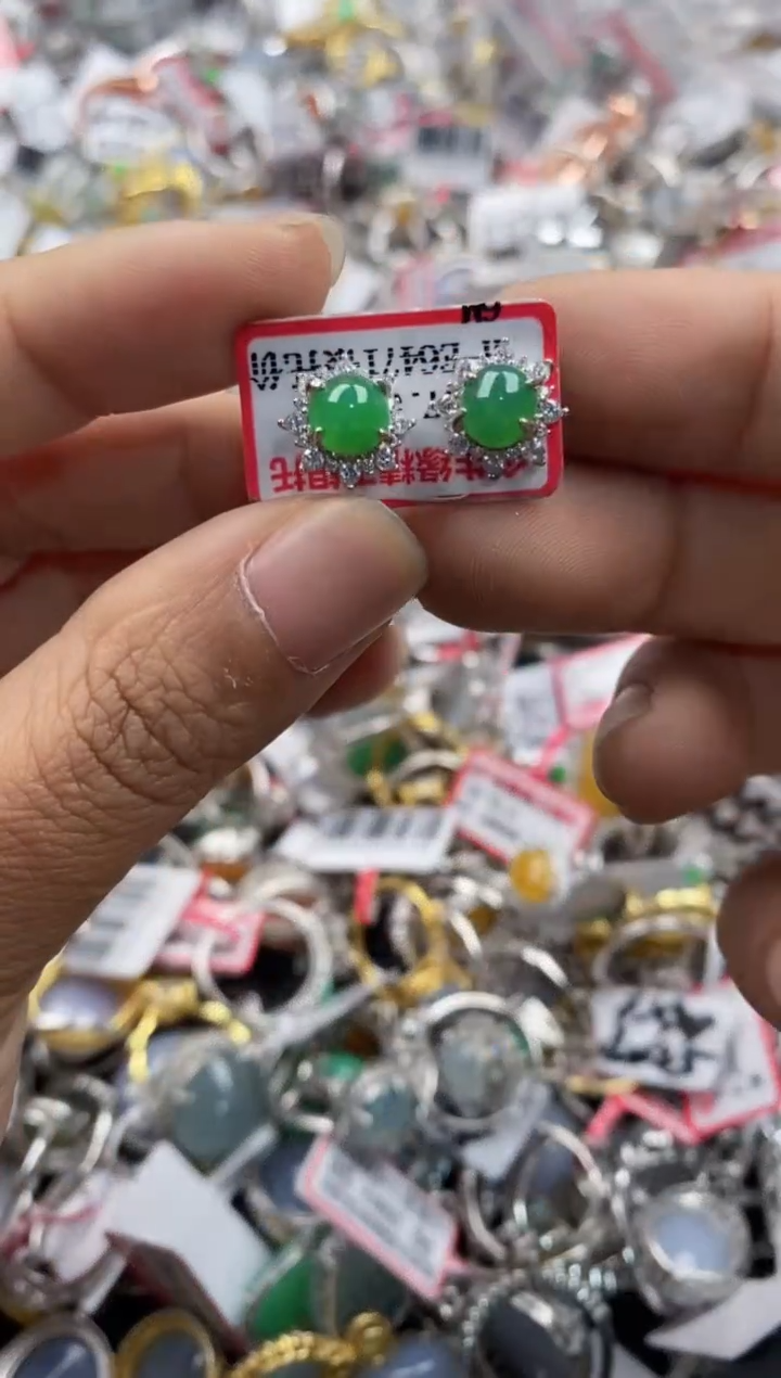银S925镶嵌戒指翡翠555            2