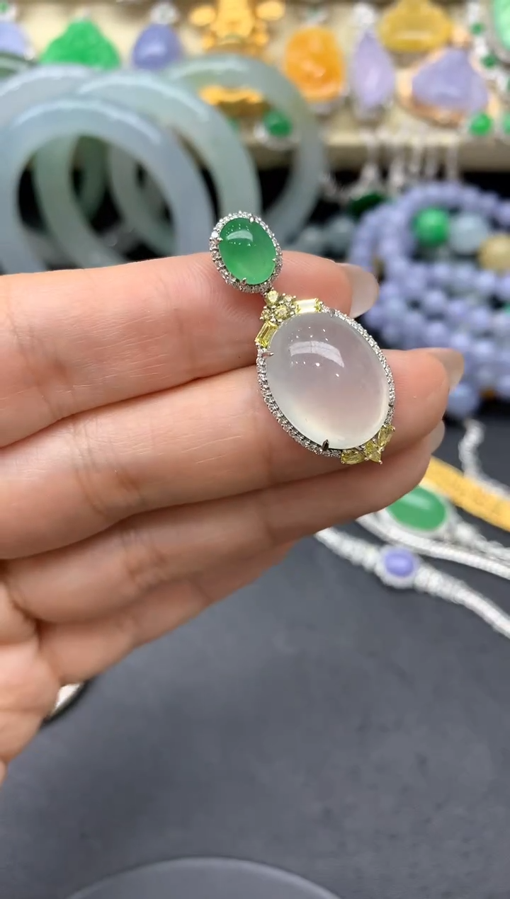 【闪购商品】翡翠颈饰18K金镶嵌245-中国好珍宝