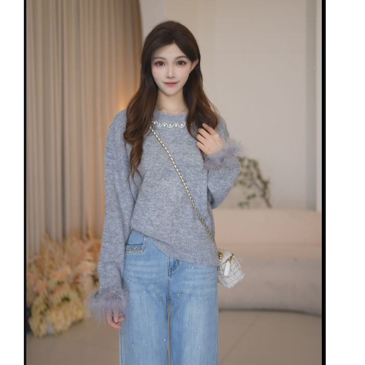 BasicHouse百家好秋冬百搭宽松针织网红毛衣B1385B514Z2