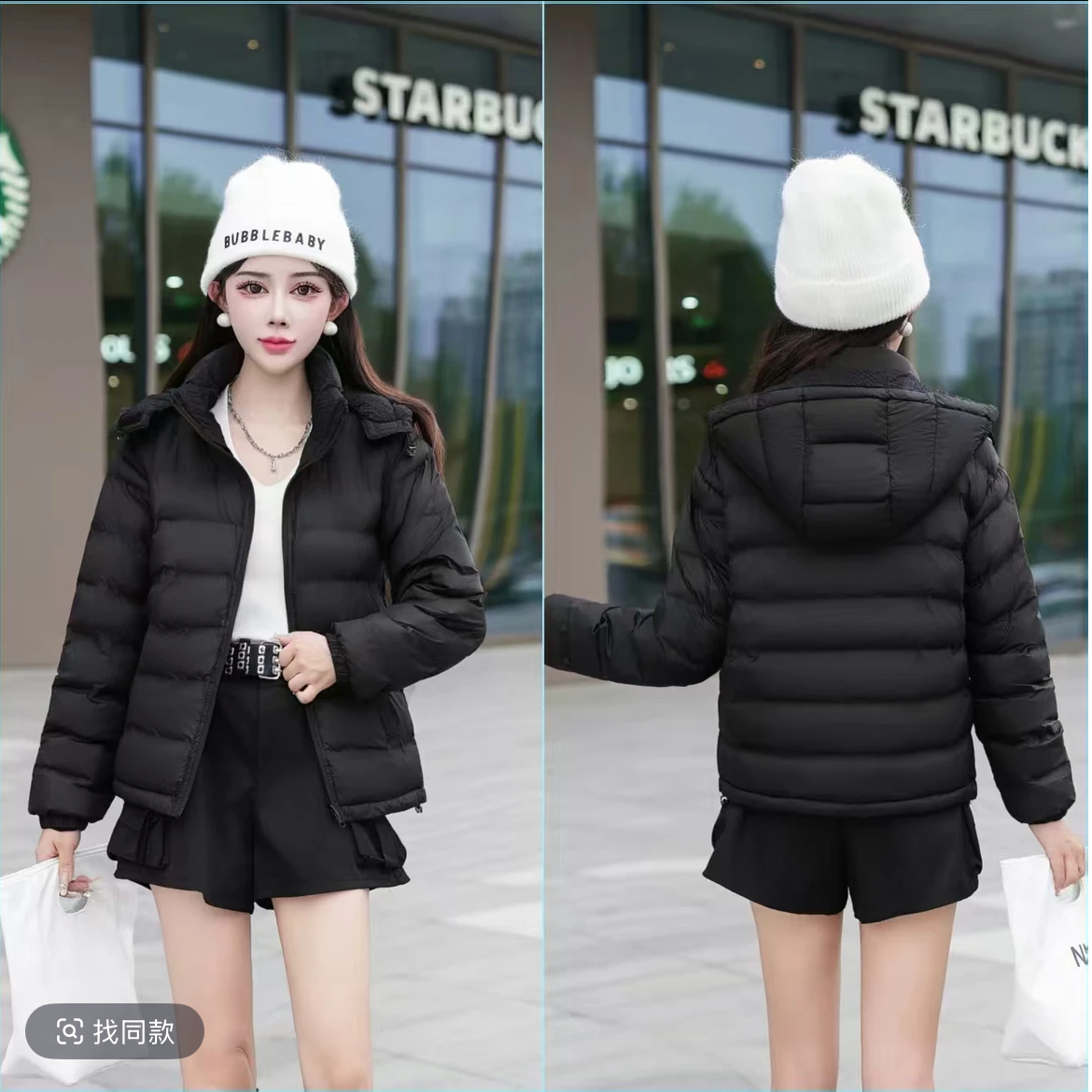 6605款女士短款棉服