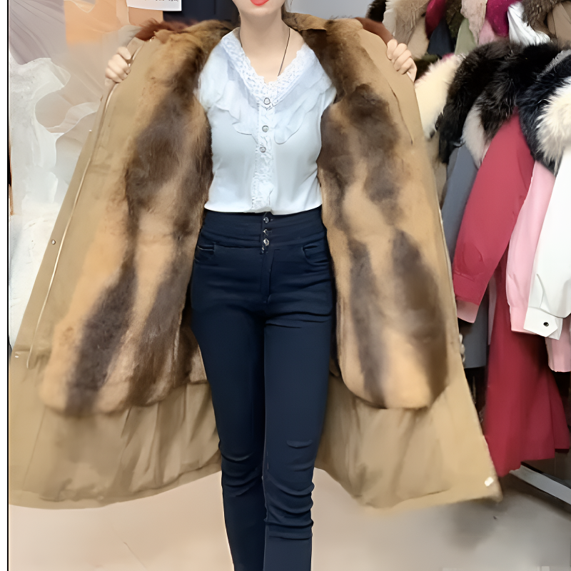 编号 301-400 新款4848狐狸毛48大毛领48可拆卸女士派克服百搭