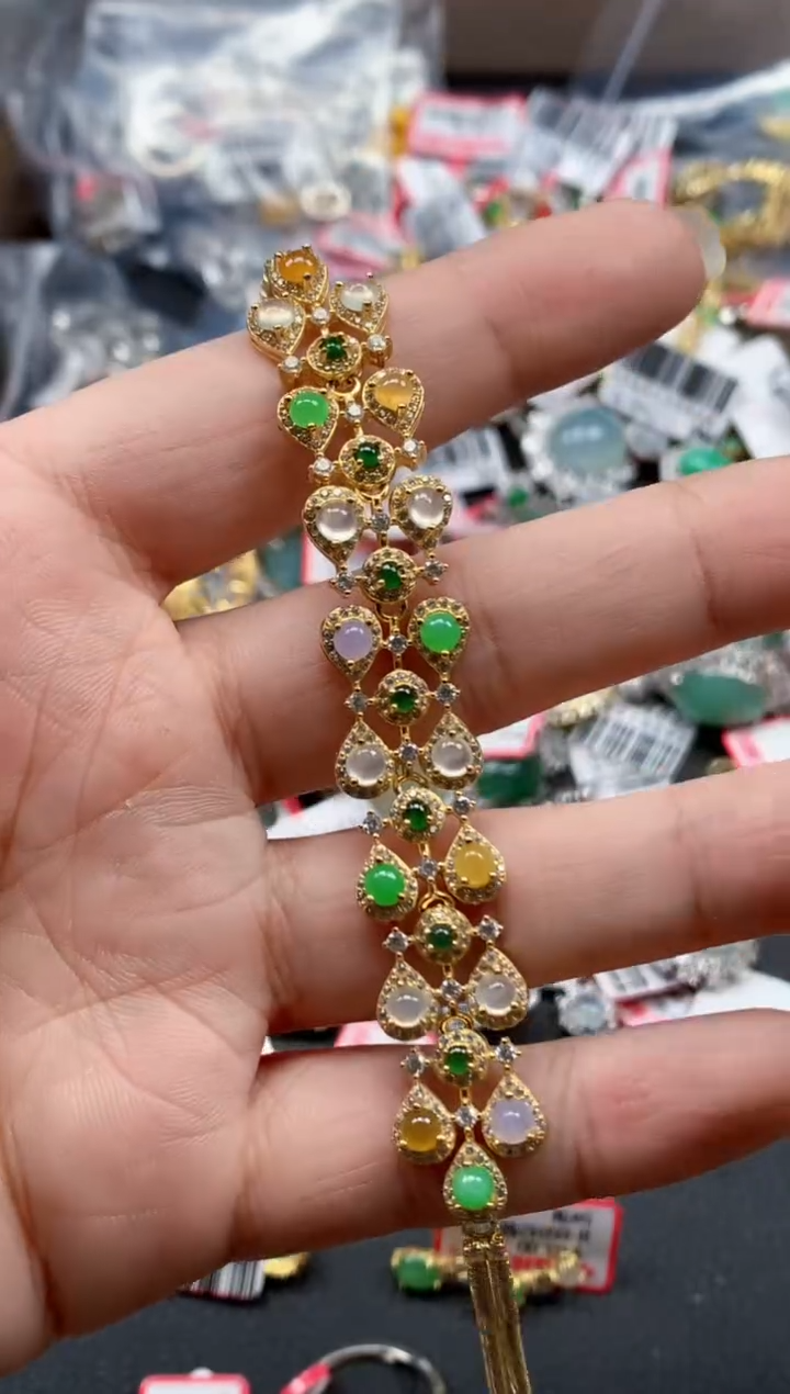 银S925镶嵌戒指翡翠天然A货缅甸翡翠