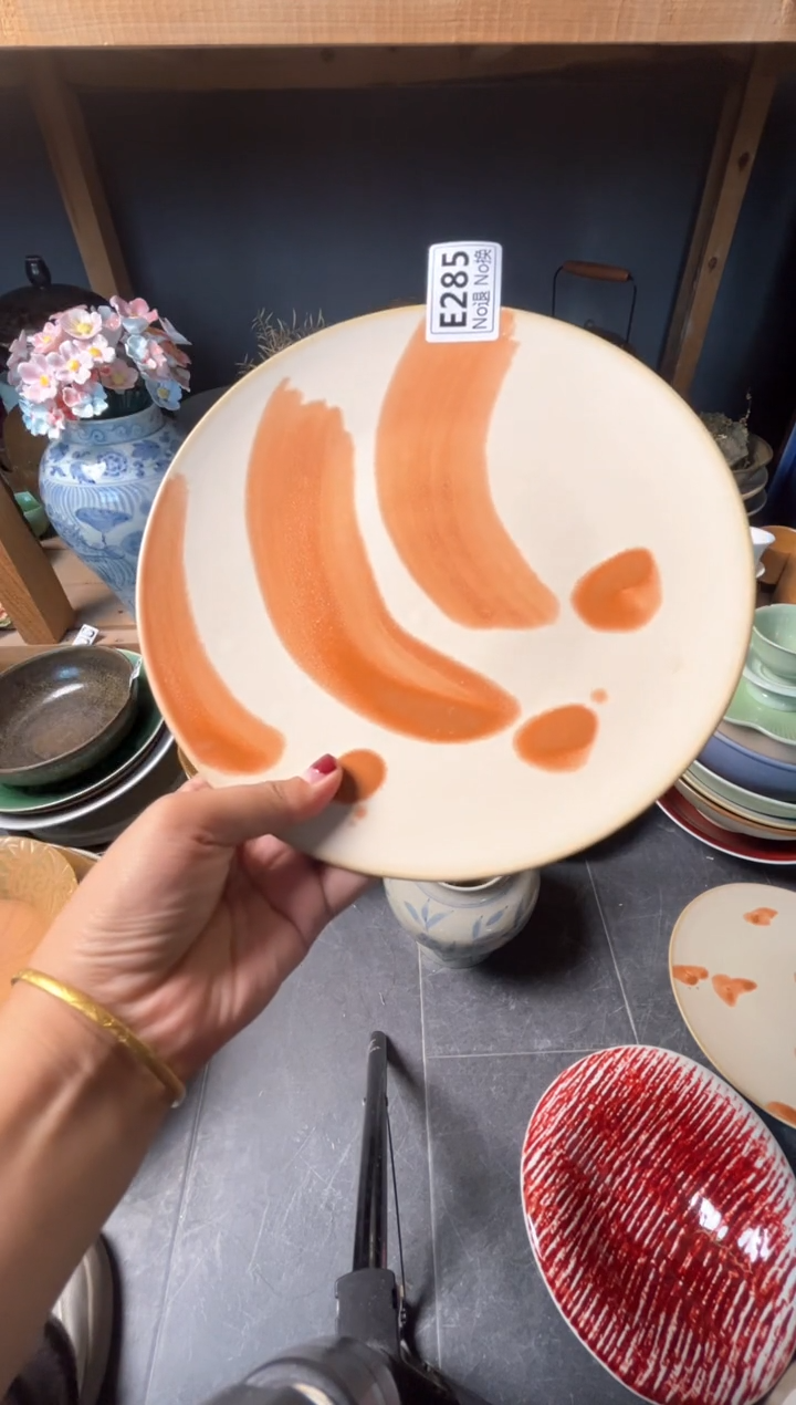 瓷片白*e285手工手作直边碟