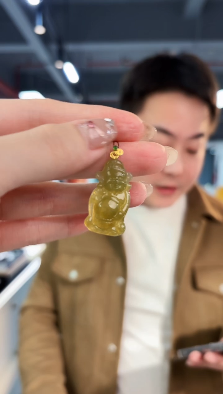 【闪购商品】翡翠颈饰18K金镶嵌缅料A货/支持复检/一件