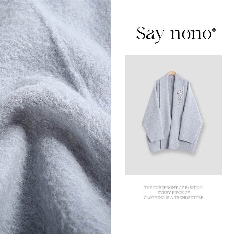 懒猫nono│Saynono 长毛苏力羊驼双面尼大衣/XXLSAA98326