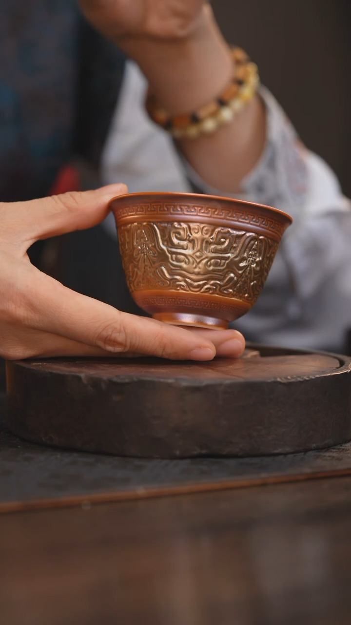 【闪购商品】杯108柴烧柴房陶瓷｜雕刻单杯