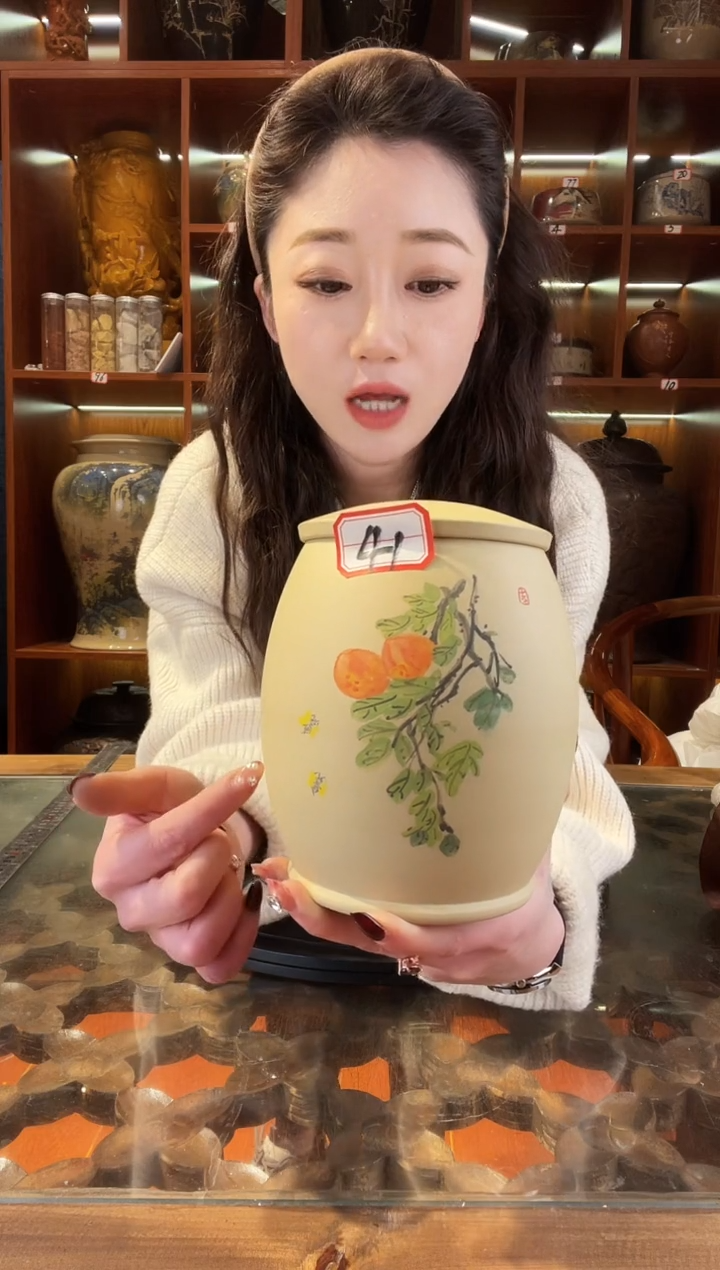 【闪购商品】缸云南建水紫陶白泥小茶罐@41