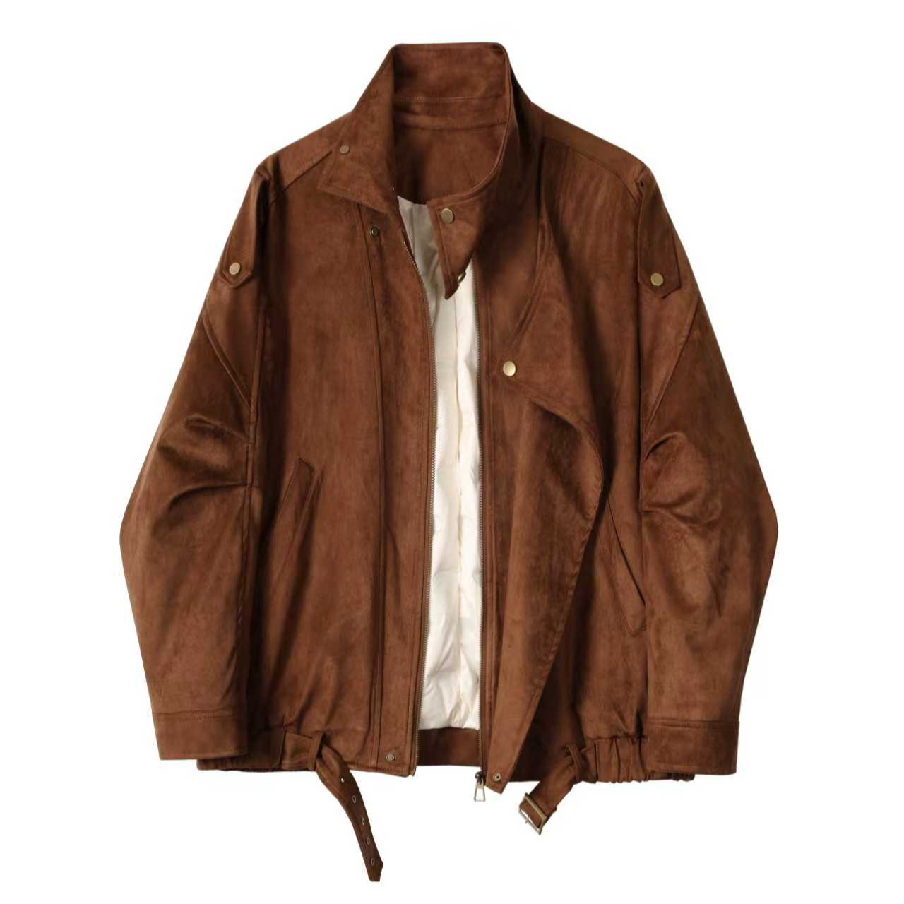 秋冬新款麂皮羽绒服设计款时尚百搭羽绒内搭外套82545