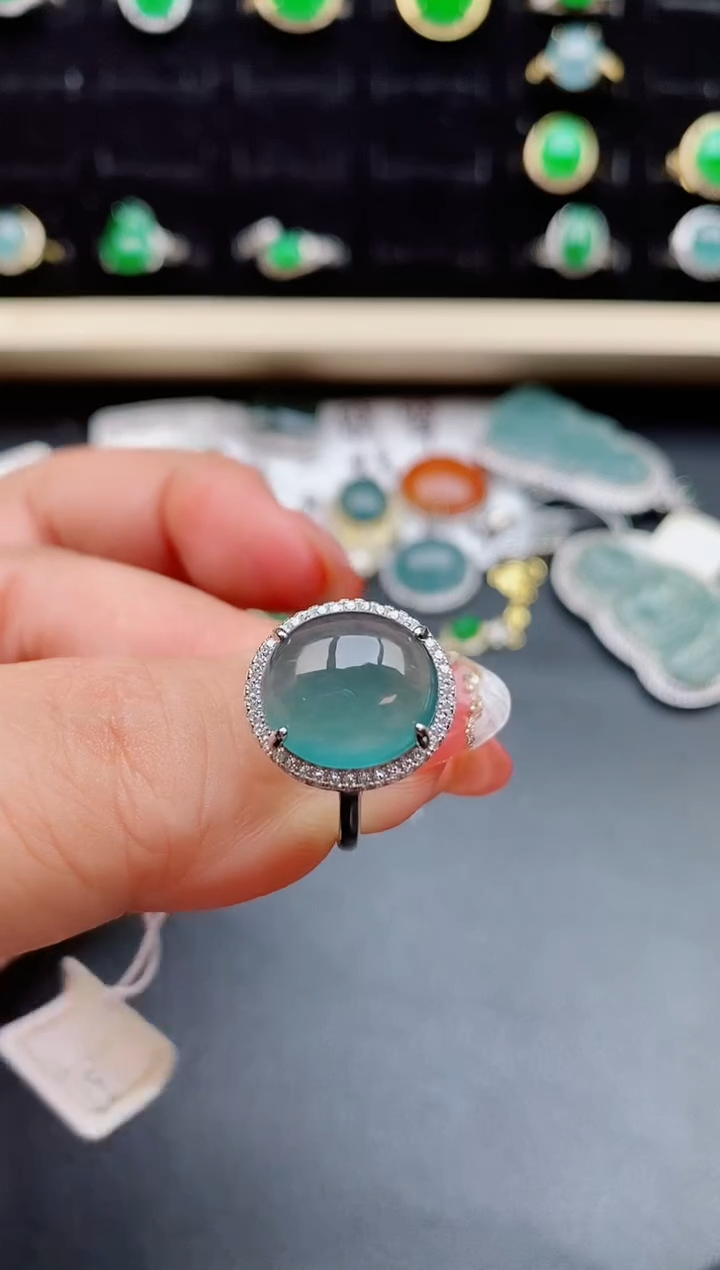 【闪购商品】翡翠戒指银S925镶嵌212112