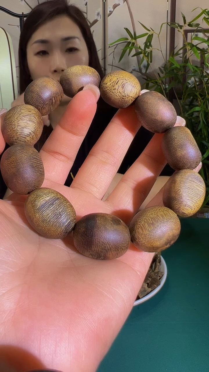 【闪购商品】沉香手串沉浮天然老料留疤单圈母树22