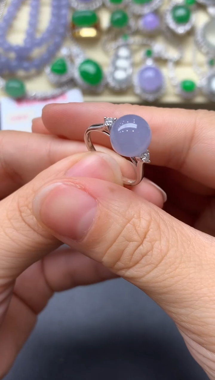 18K金镶嵌戒指翡翠288-中国好珍宝