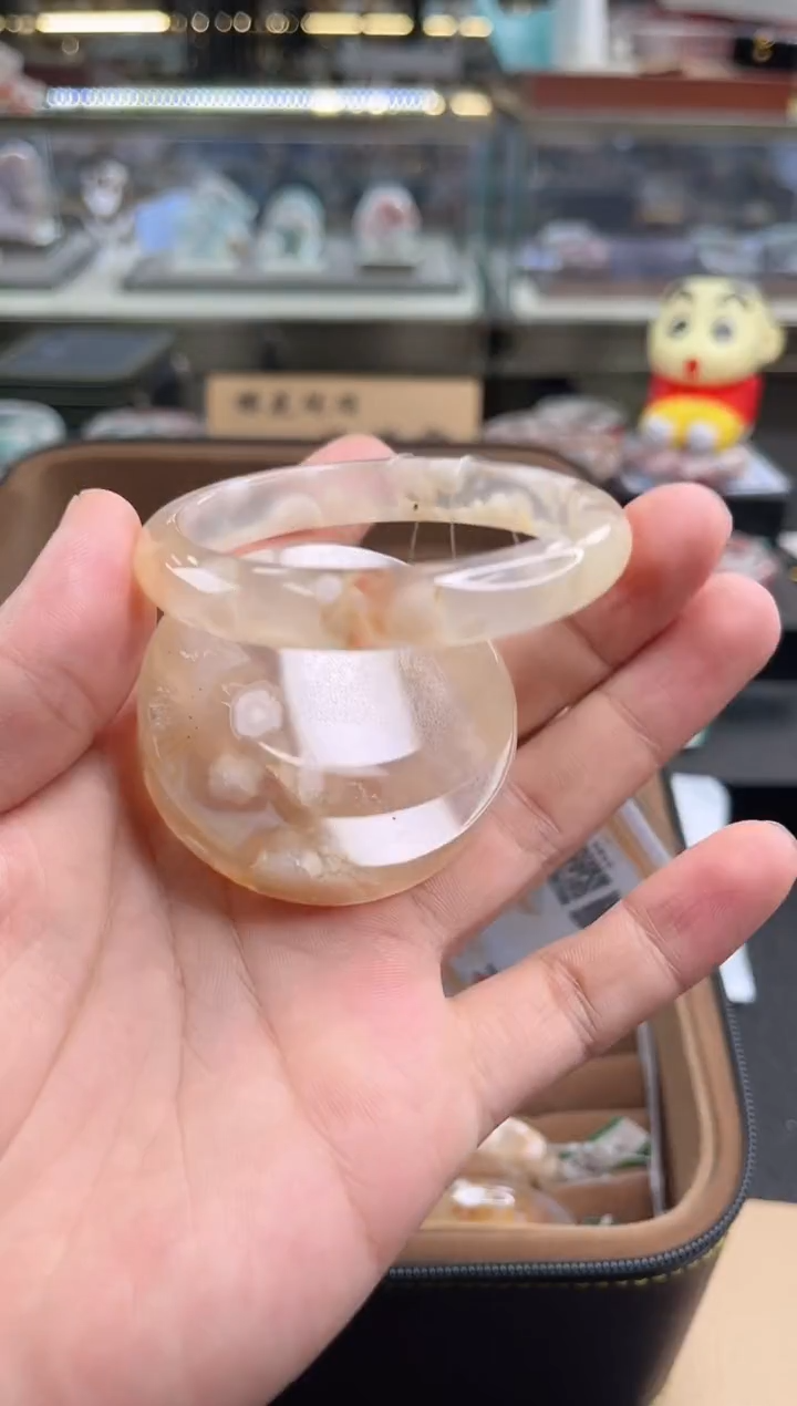 未镶嵌手镯石英质玉56圈口（赠品镯心）6886585