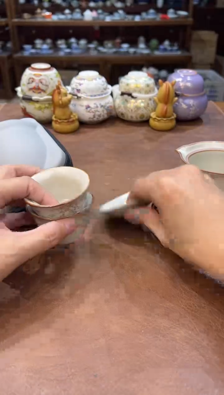 真的很便宜会开片的旅行茶具