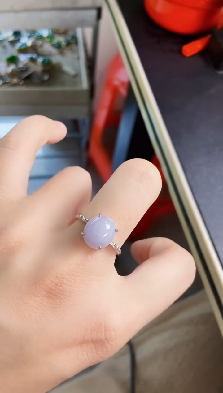 翡翠戒指银S925镶嵌4165546