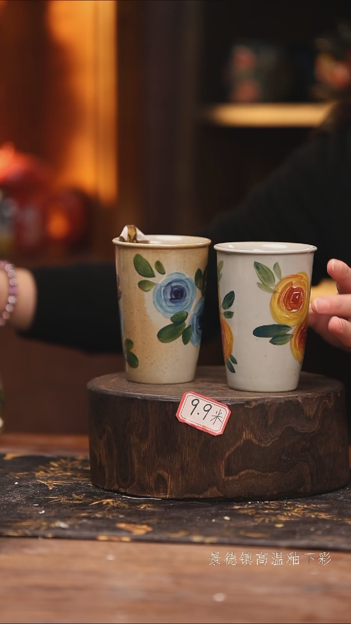 玻璃景德镇高温釉下手绘陶瓷