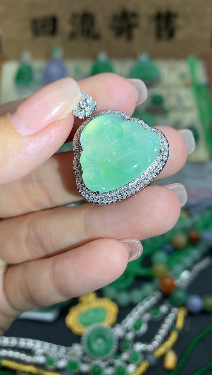 【闪购商品】翡翠颈饰18K金镶嵌401-中国好珍宝