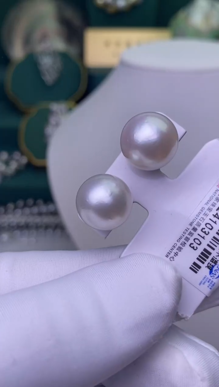 【闪购商品】海水珍珠耳饰银S925镶嵌1
