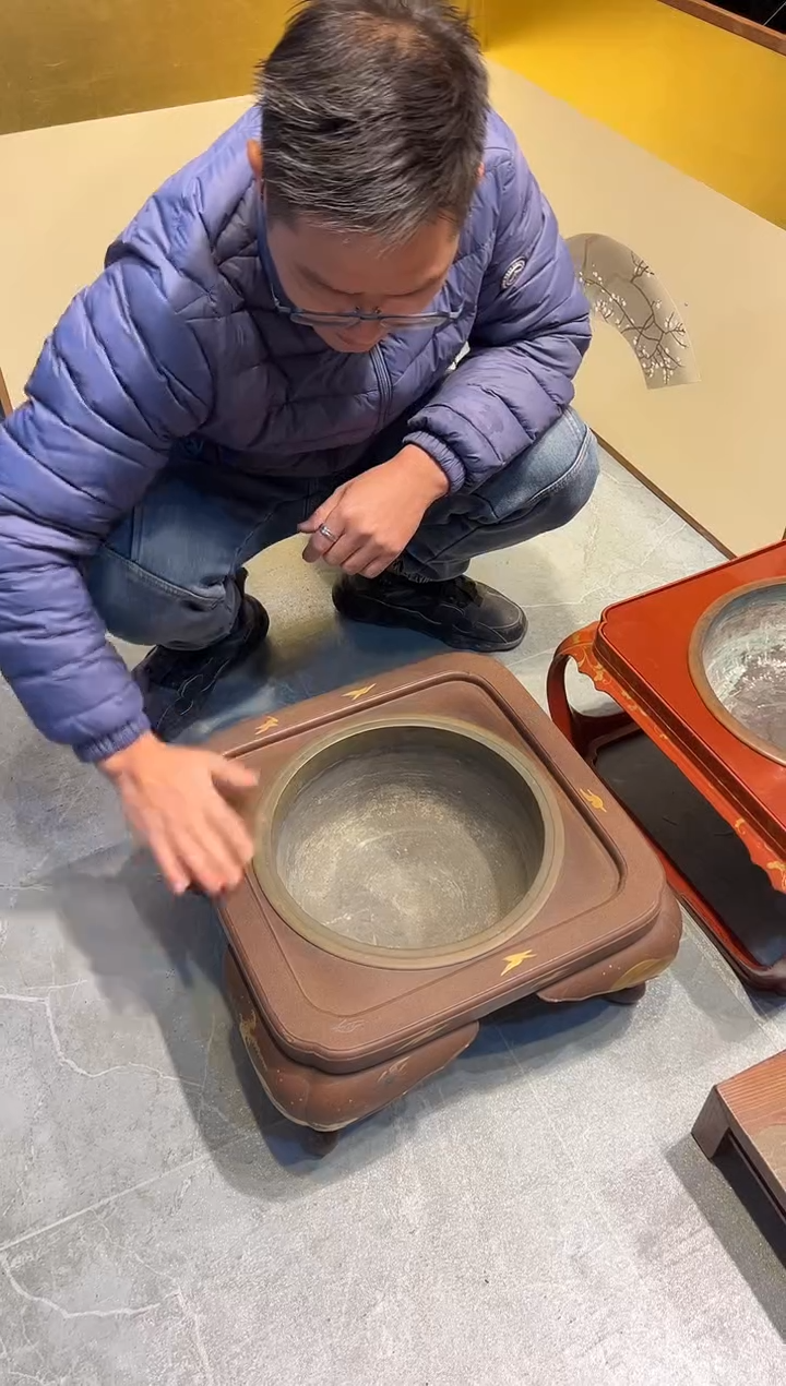 金梨地 火钵（明治）