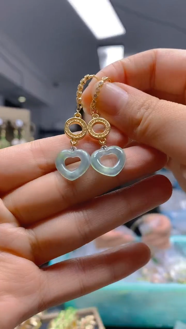 【闪购商品】翡翠耳饰合金0520翡翠耳钩