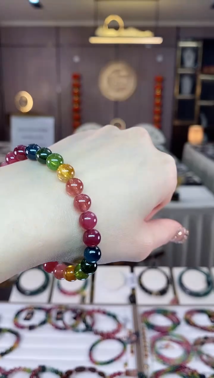 【闪购商品】碧玺单圈手串7mm+未镶嵌一物一证dan
