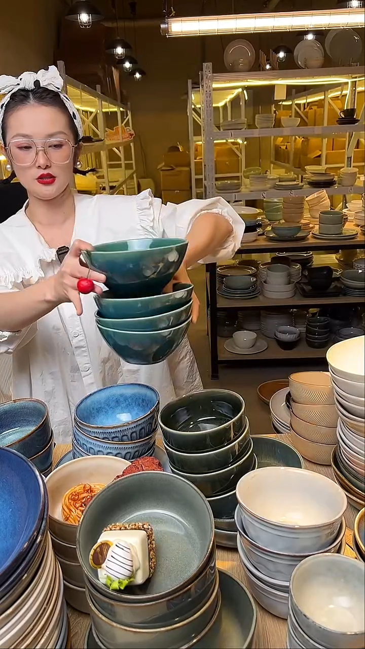 瓷371外贸尾货窑变釉下彩默认微瑕