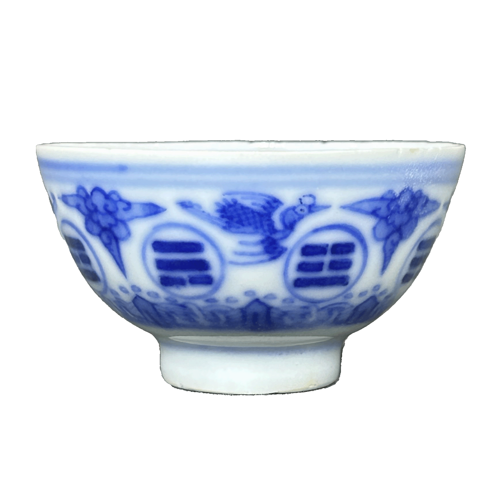 25066741g青花云鹤八卦龙纹杯