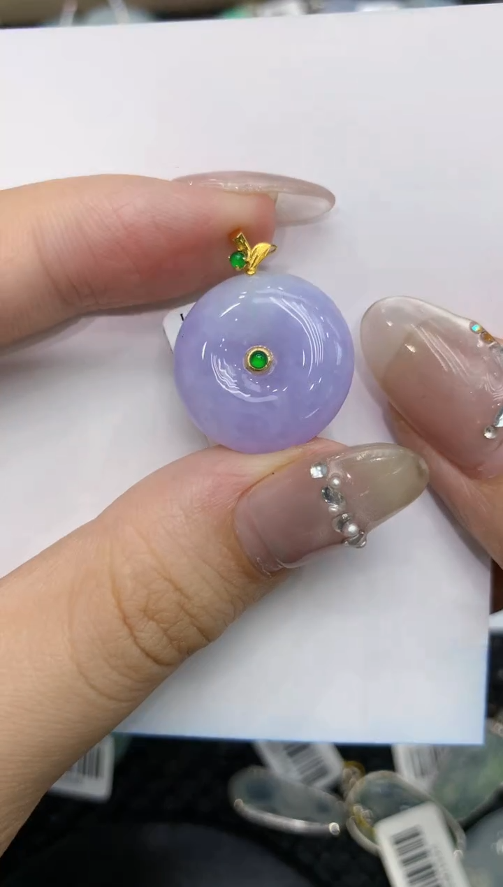 【闪购商品】翡翠颈饰18K金镶嵌222222222