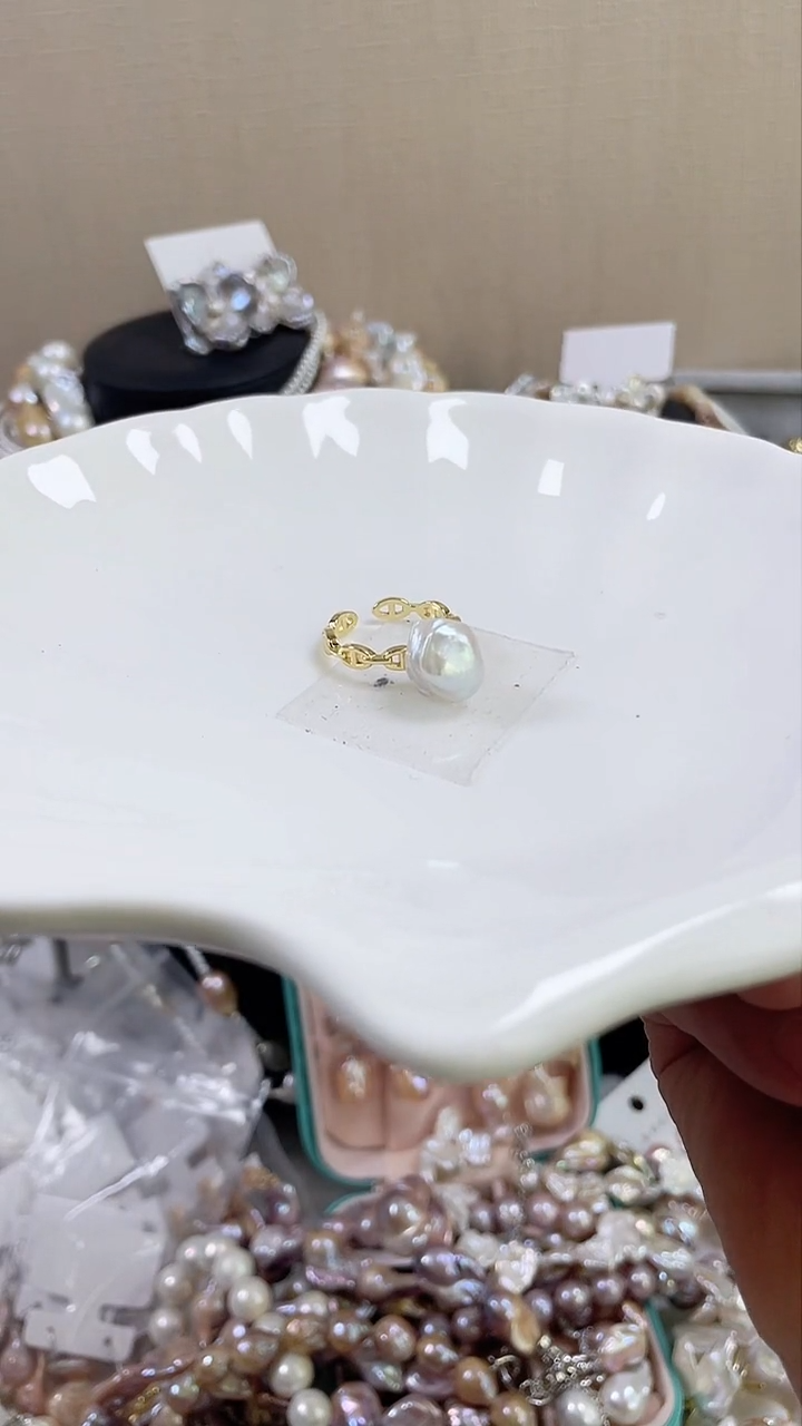 未镶嵌戒指淡水珍珠【纯恬饰品】