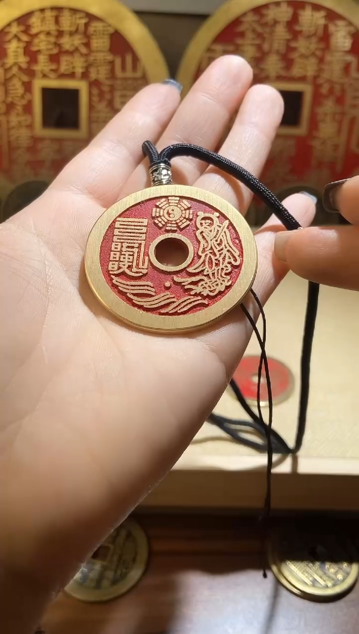 【闪购商品】铜点砂老君持剑现代工艺品
